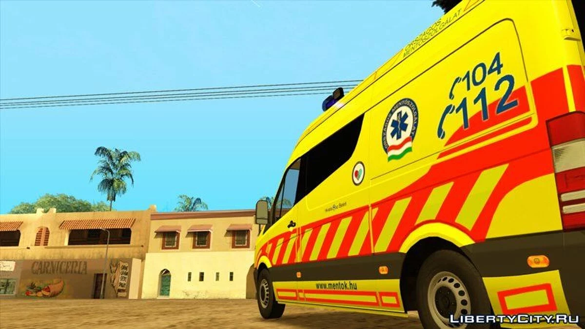 Mercedes Sprinter Hungarian Ambulance V3 / GTA San Andreas