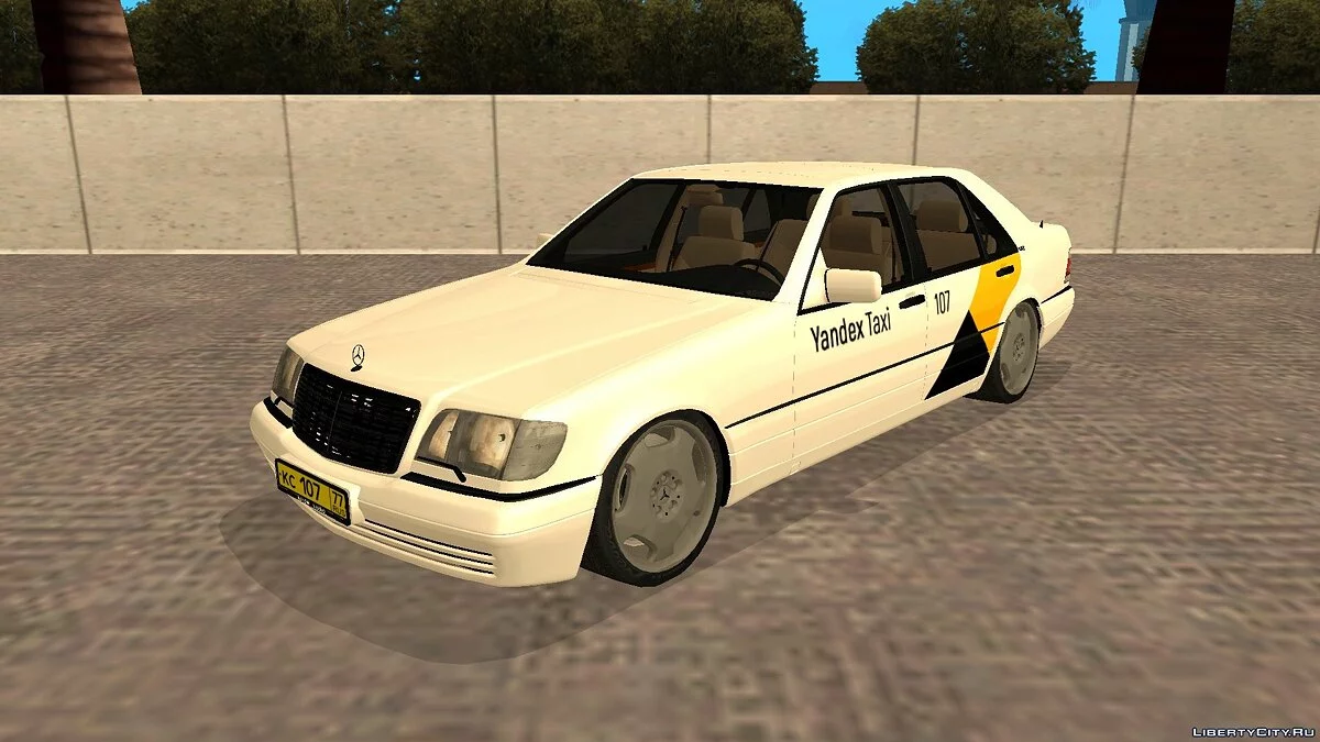 Mercedes-Benz S600L W140 “Yandex Taxi” (White) / GTA San Andreas