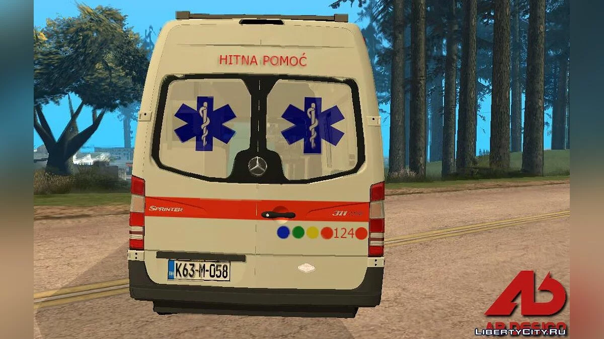 Mercedes Sprinter Швидка Допомога / GTA San Andreas