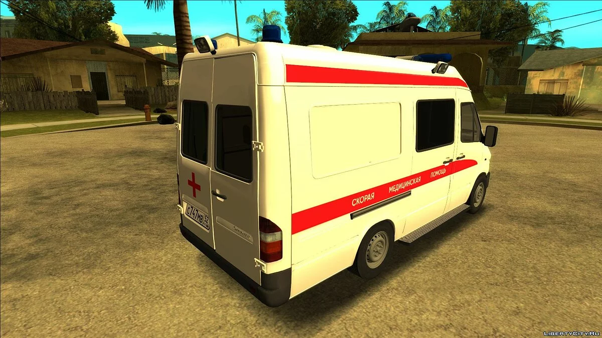 Mercedes-Benz Sprinter 312D, in "Ambulance" livery / GTA San Andreas