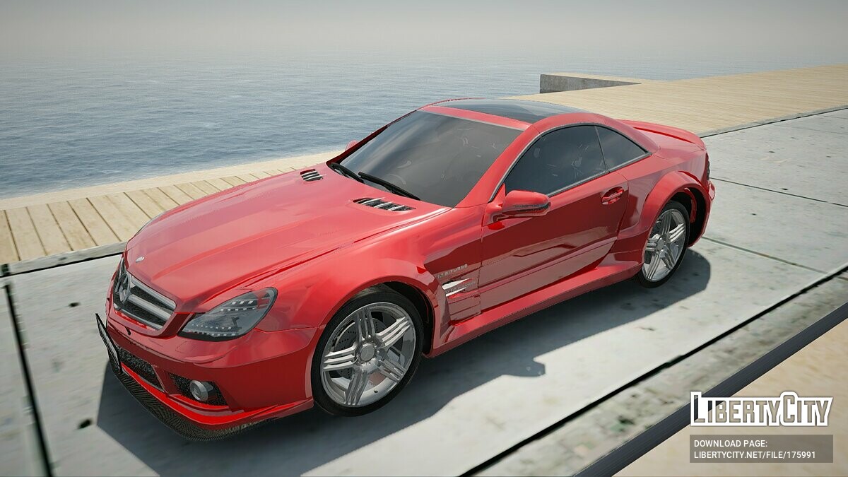 Red Mercedes Benz sl65 AMG