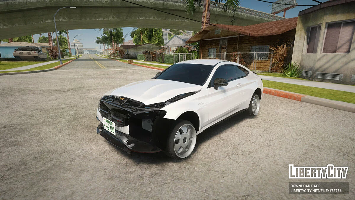 Mercedes-Benz C63 S AMG Damaged / GTA San Andreas