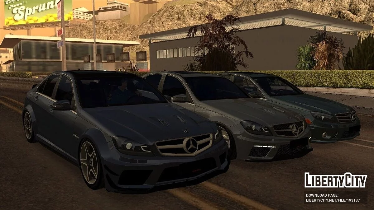 Mercedes-Benz C63 W204 4-door + CCD / GTA San Andreas