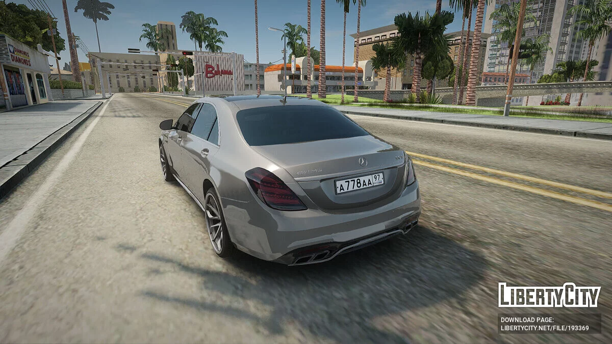 مرسيدس بنز S63 W222 AMG 2018 / جي تي إيه سان أندرياس