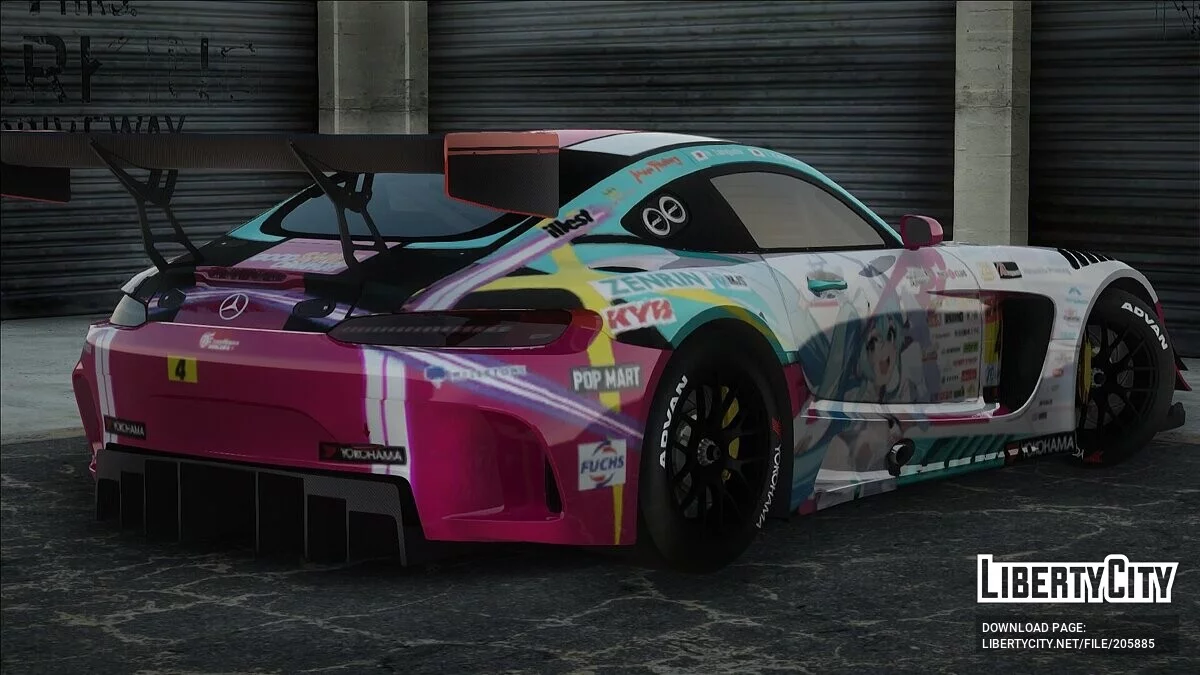 梅赛德斯-奔驰 AMG GT3 GOODSMILE RACING 2024 MIKU / GTA San Andreas