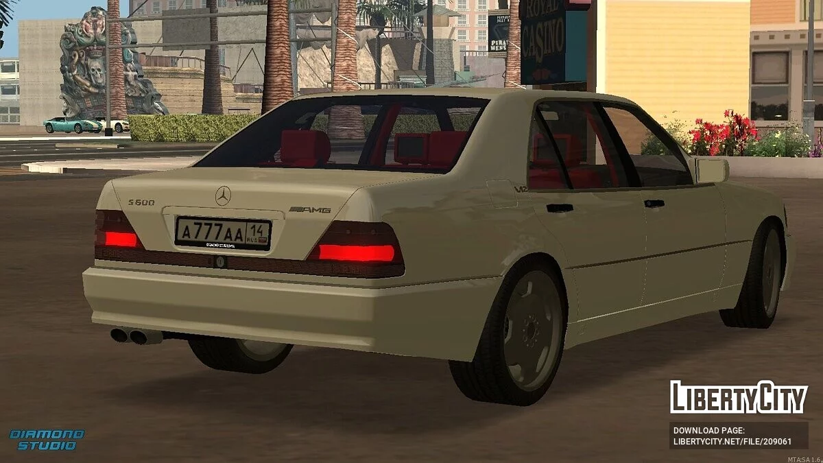Mercedes-Benz W140 S600 + CCD / GTA San Andreas