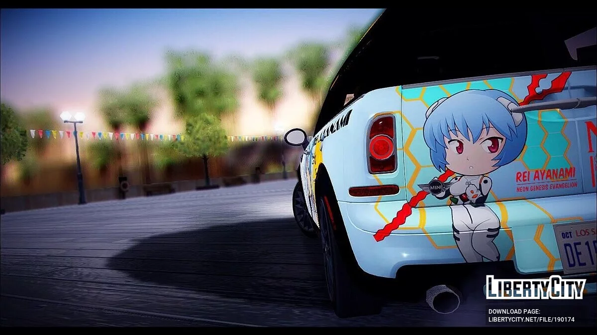 Mini Cooper Clubman S w Rei Ayanami Itasha Vinyl / GTA San Andreas
