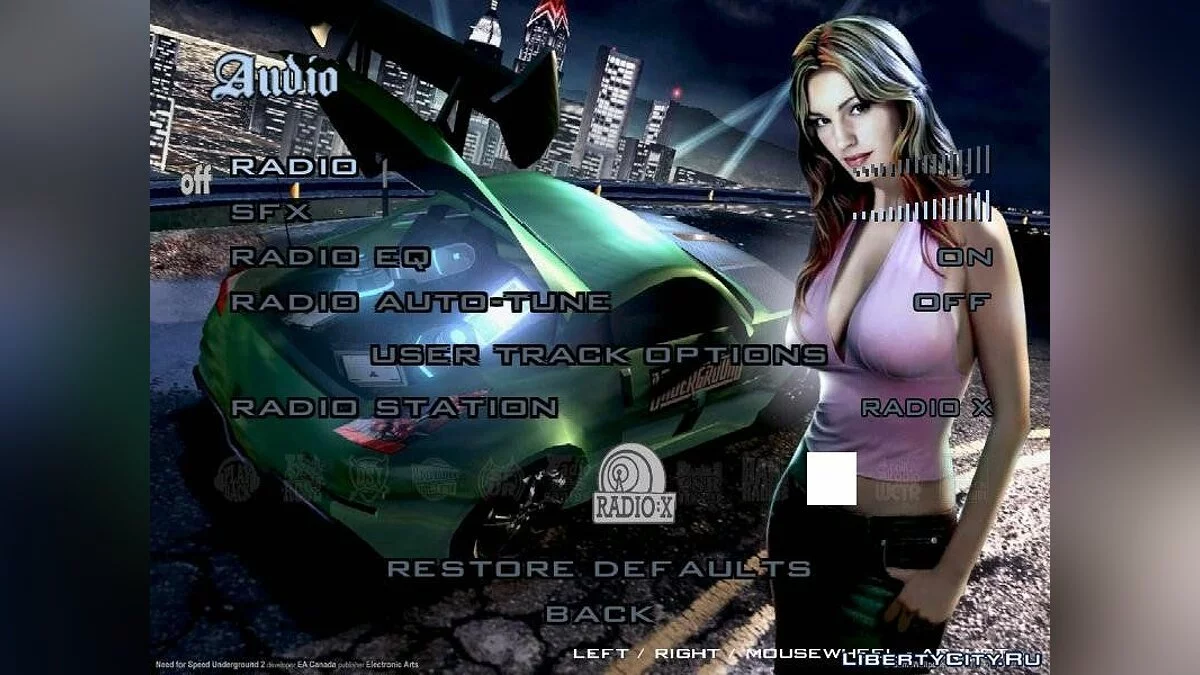 New Menu in Need For Speed Style / GTA San Andreas