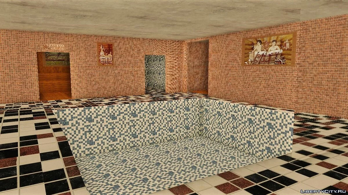 Nouveau bain avec intérieur à Lytkarino dans Criminal Russia / GTA San Andreas