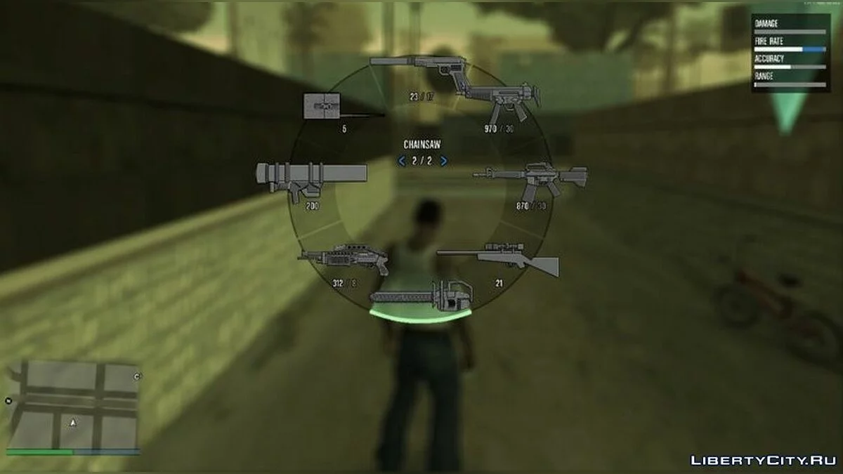 Колесо вибору зброї та ХУД з GTA 5 / GTA San Andreas