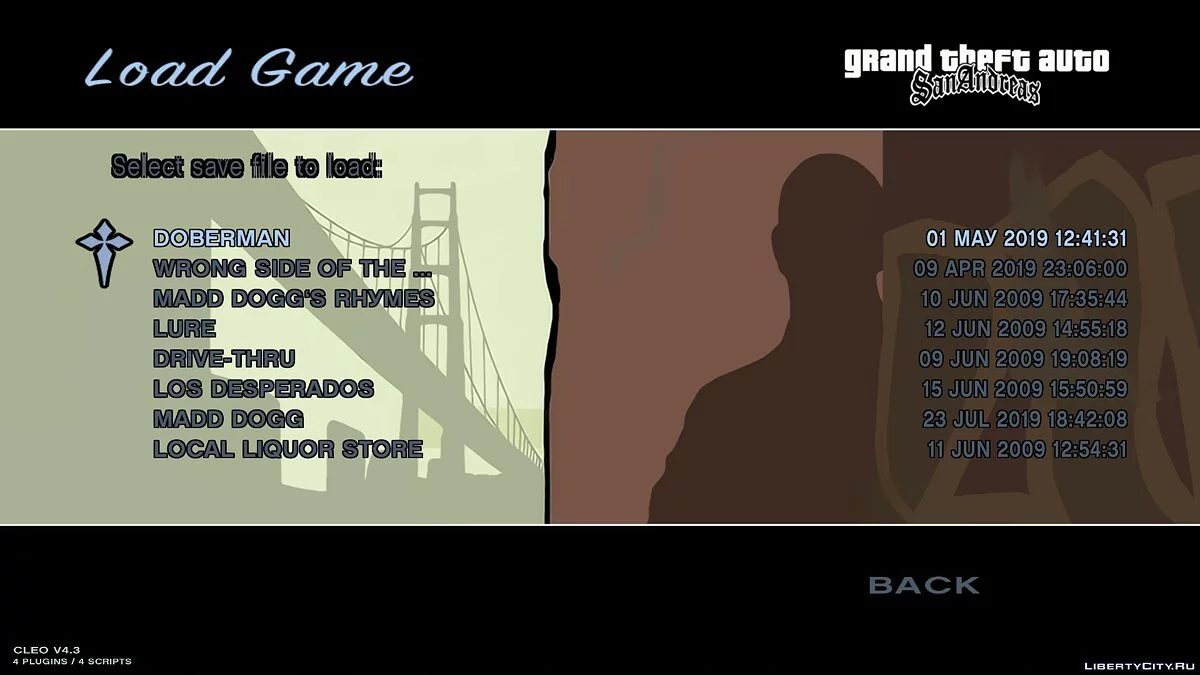 Loading Screens and Menu for Amazing Player Female Mod / GTA San Andreas