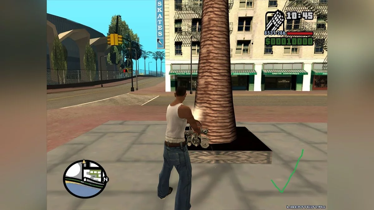 Correção de colisões de palmeiras / GTA San Andreas