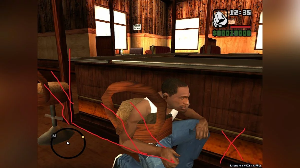 乡村酒吧室内碰撞 [不再适用] / GTA San Andreas