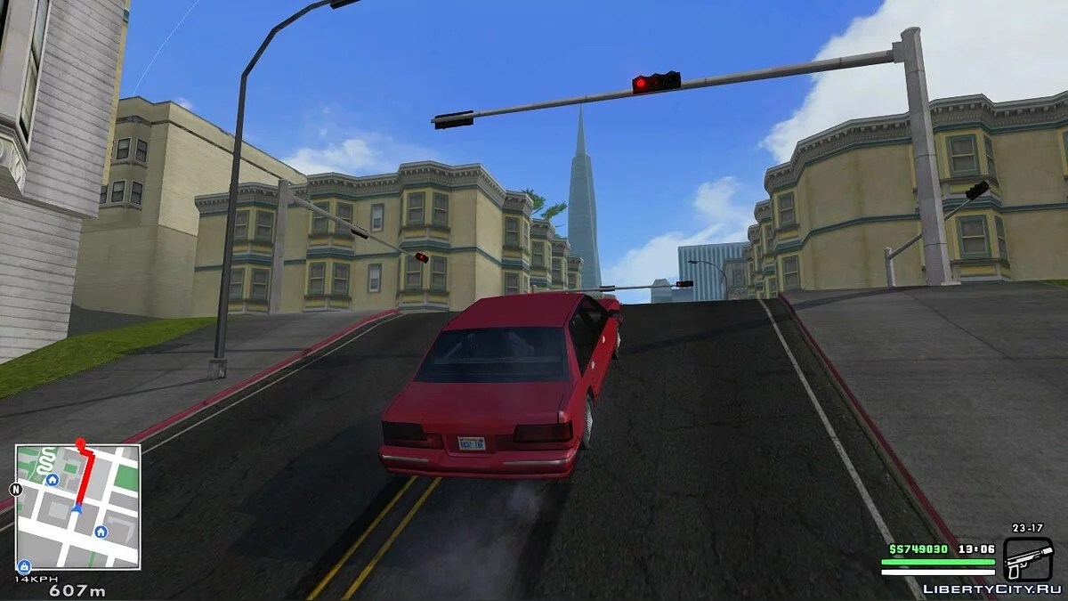 Benutzeroberfläche (HUD und Karte) im Stil von Watch Dogs 2 / GTA San Andreas
