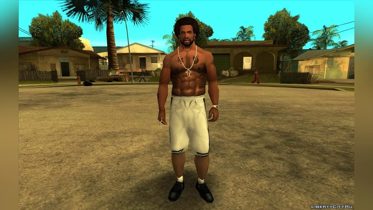 CJ的增强纹理(服装、纹身、发型) - CJ ESRGAN 高清升级 / GTA San Andreas