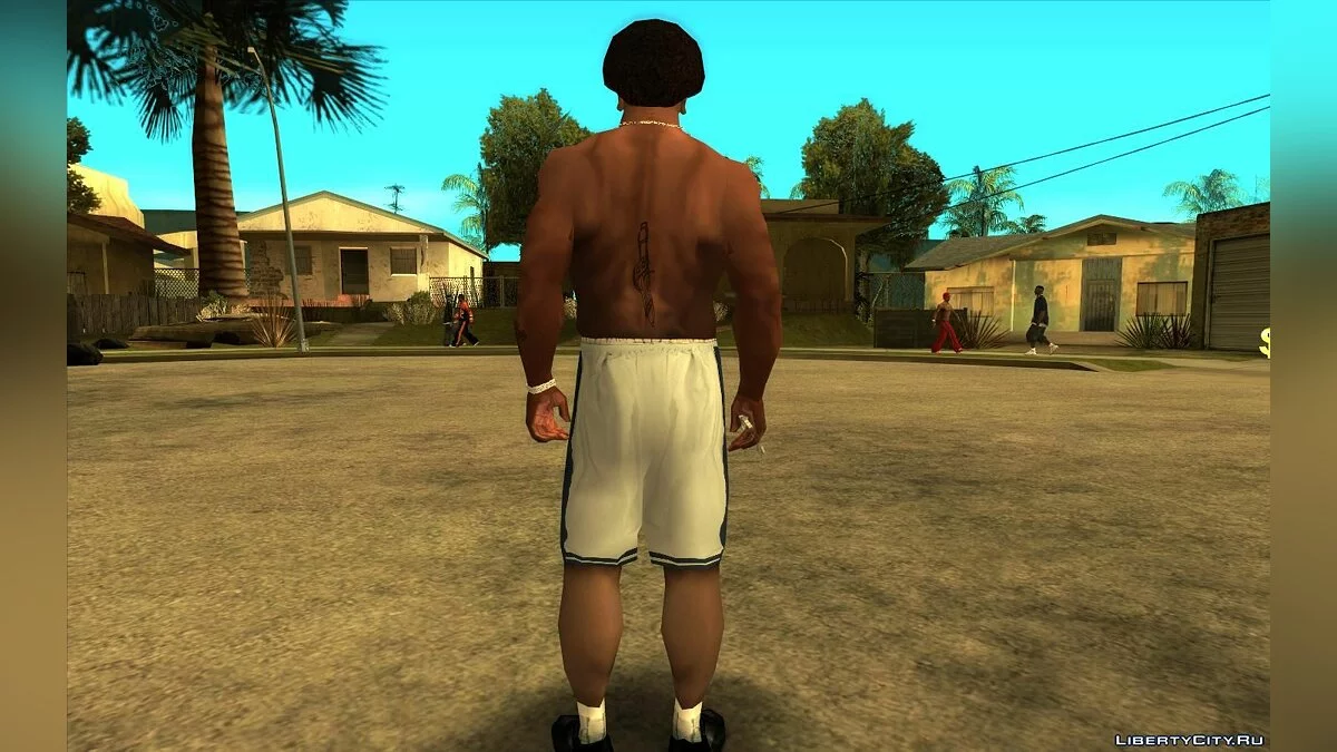 CJ的增强纹理(服装、纹身、发型) - CJ ESRGAN 高清升级 / GTA San Andreas