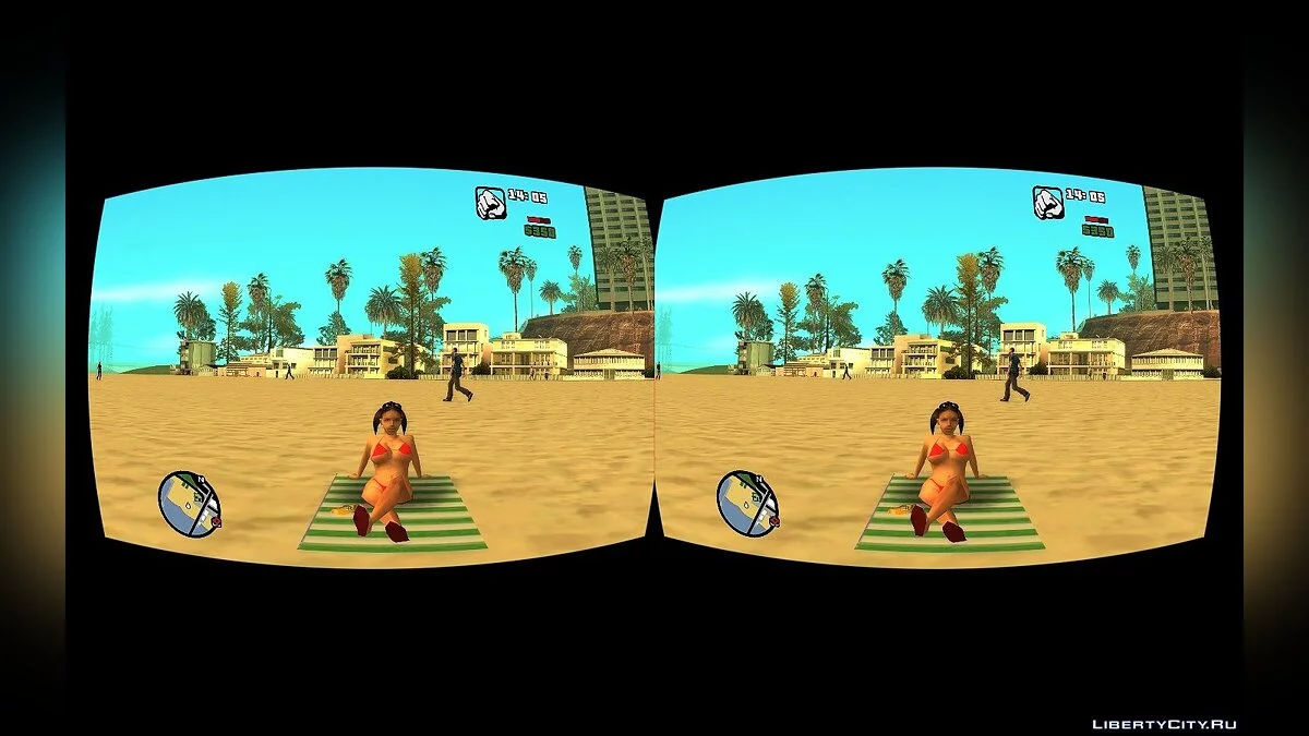 Возможность играть в очках виртуальной реальности  (VR) / GTA San Andreas