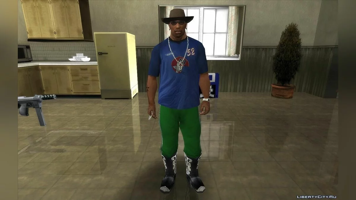 Tekstur Ditingkatkan untuk CJ (Pakaian, Tato, Gaya Rambut) - CJ Upscale HD v2.0 / GTA San Andreas
