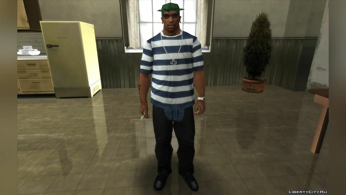 Tekstur Ditingkatkan untuk CJ (Pakaian, Tato, Gaya Rambut) - CJ Upscale HD v2.0 / GTA San Andreas