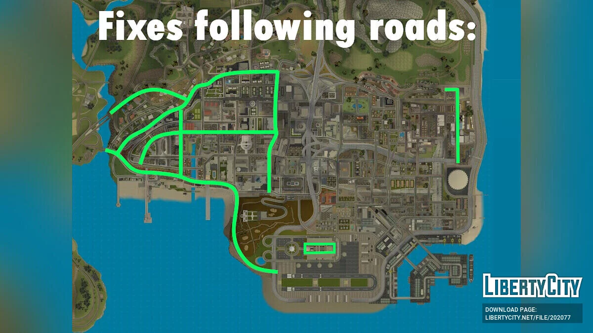 Road Markings Fix for One-Way Roads v1.0 / GTA San Andreas