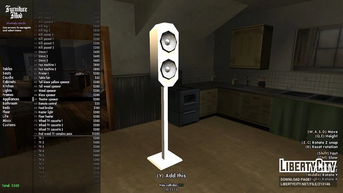 Möbel- und Interieurkorrekturen / GTA San Andreas