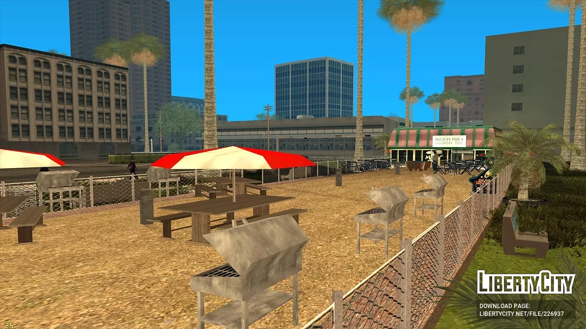 Letnie kawiarnie w centrum Los Santos / GTA San Andreas