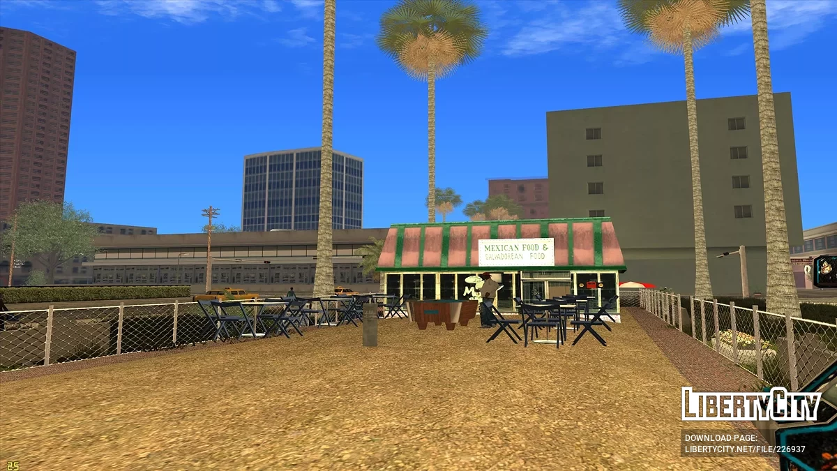 Letnie kawiarnie w centrum Los Santos / GTA San Andreas