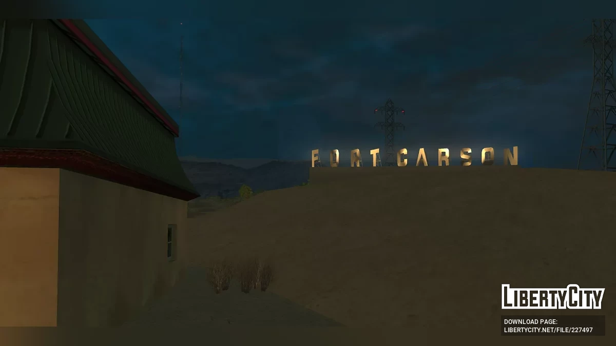 Enhanced Fort Carson Sign Lighting 2dfx / GTA San Andreas