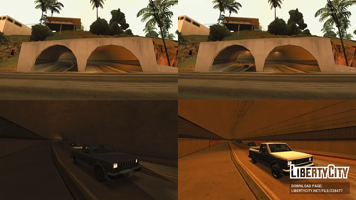 Tunnel HD de Los Santos — District de Flint (2dfx) / GTA San Andreas