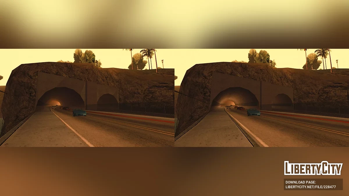 Tunnel HD de Los Santos — District de Flint (2dfx) / GTA San Andreas