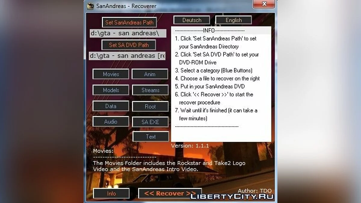GTASArecoverer / جي تي إيه سان أندرياس