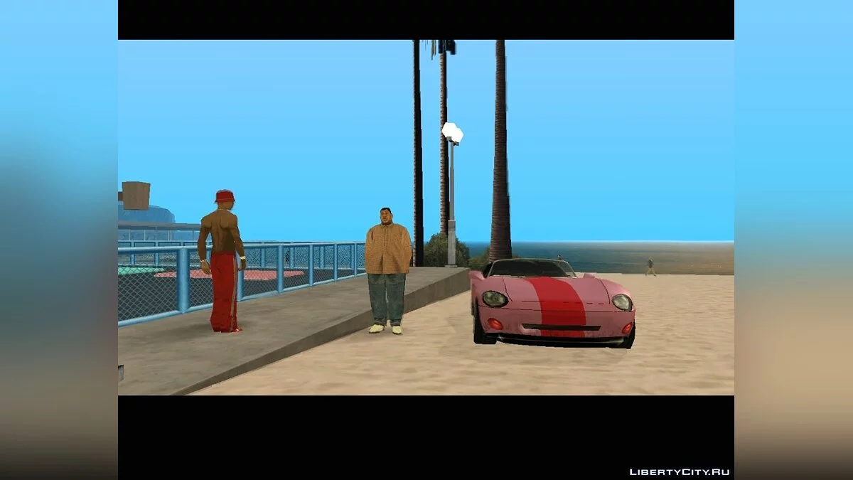 Ruder und Polizei auf der Straße der kaputten Lampen / GTA San Andreas