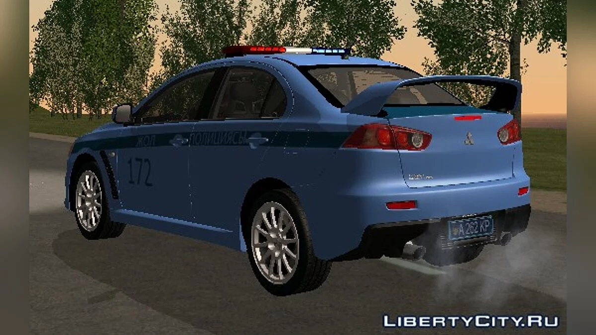 Mitsubishi Lancer Evolution X Поліція Казахстану v2.0 / GTA San Andreas