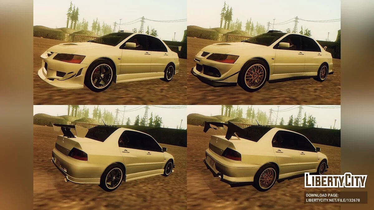 2007 Mitsubishi Lancer Evolution IX FQ-360 v1.5.2 / GTA San Andreas