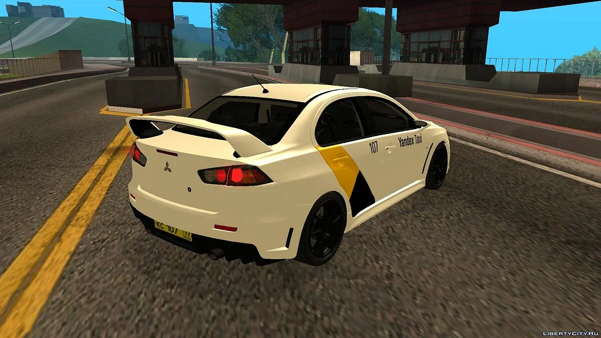 Mitsubishi Lancer Evolution 10 “Yandex Taxi” (Blanco) / GTA San Andreas