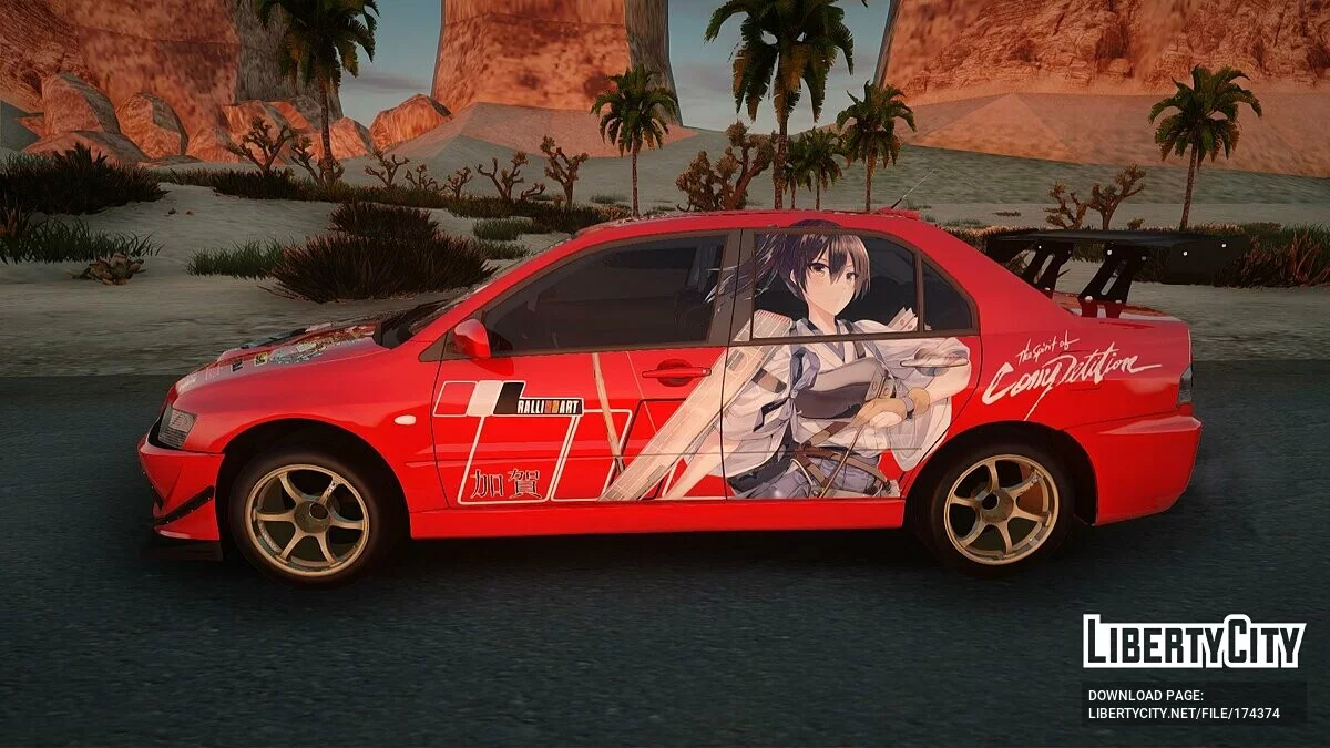Mitsubishi Lancer EVO VIII MR Akagi Kaga Ita / GTA San Andreas