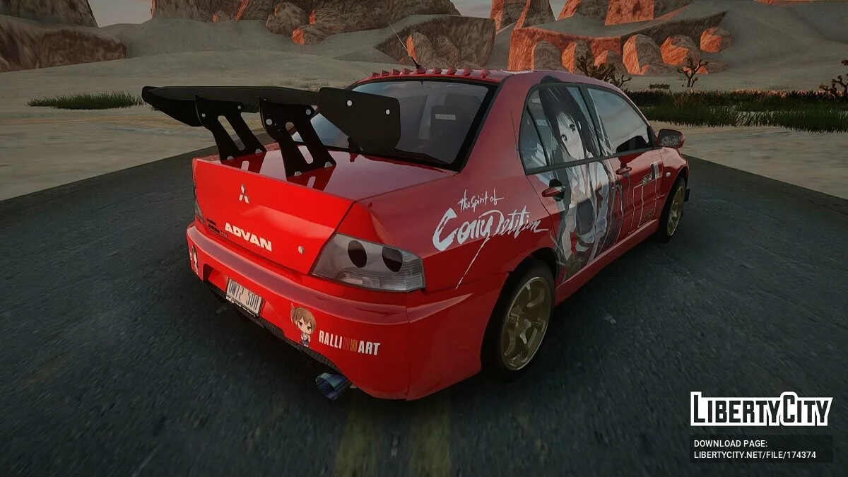 Mitsubishi Lancer EVO VIII MR Akagi Kaga Ita / GTA San Andreas