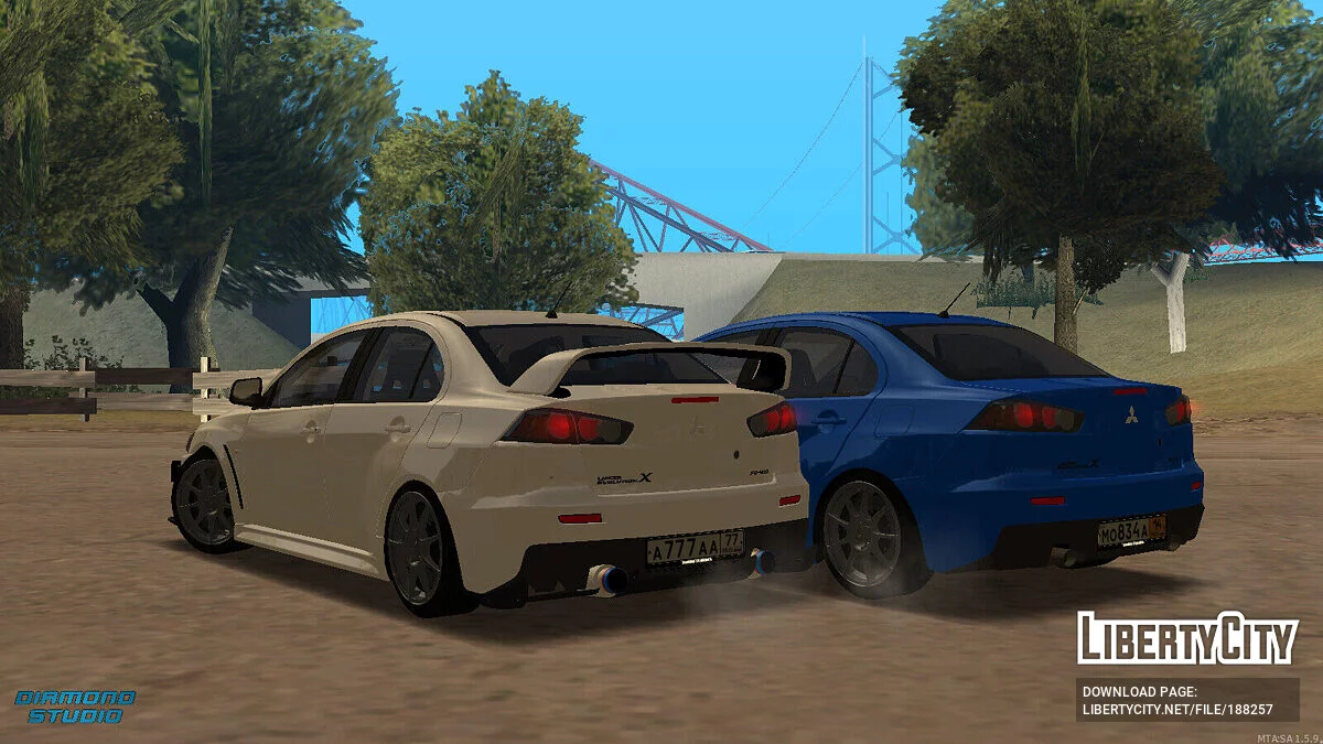 Mitsubishi Lancer X + Tuning + CCD / GTA San Andreas