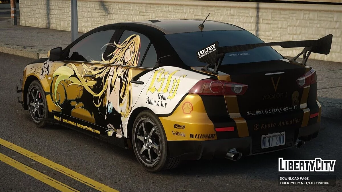 2008 Mitsubishi Lancer Evolution X /w Lily Vocaloid Itasha / GTA San Andreas