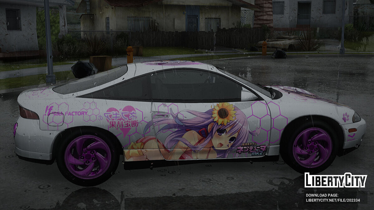 Download Mitsubishi Eclipse GST Nepgear Itasha for GTA San Andreas