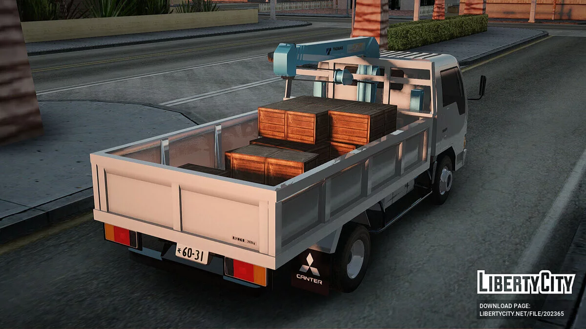 Mitsubishi Fuso Canter 1989 с краном / GTA San Andreas