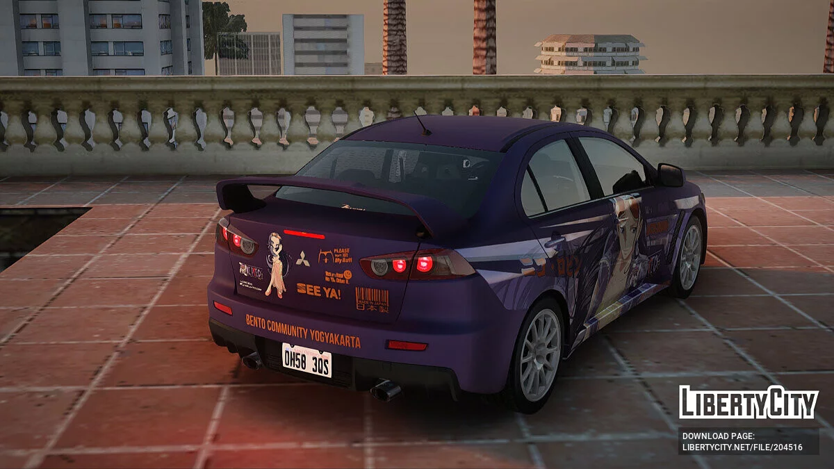 Mitsubishi Lancer Evo X Itasha Nico Robin / GTA San Andreas
