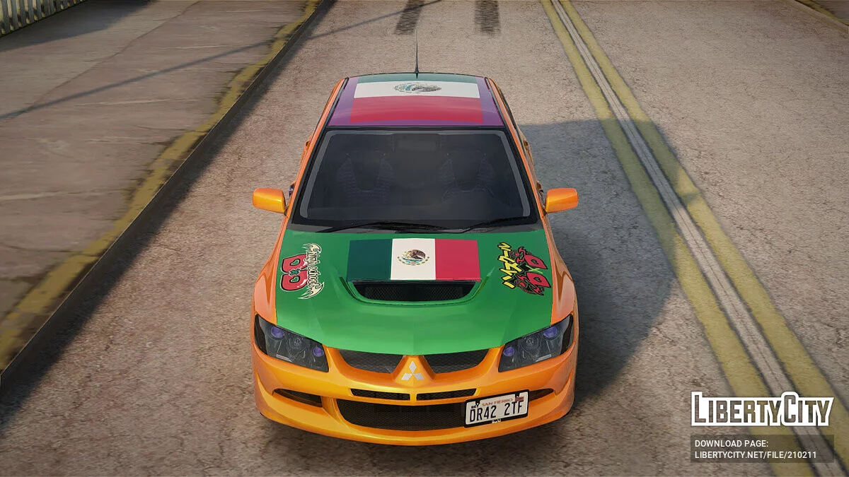 Mitsubishi Lancer Evo 8 High School DxD Itasha / GTA San Andreas