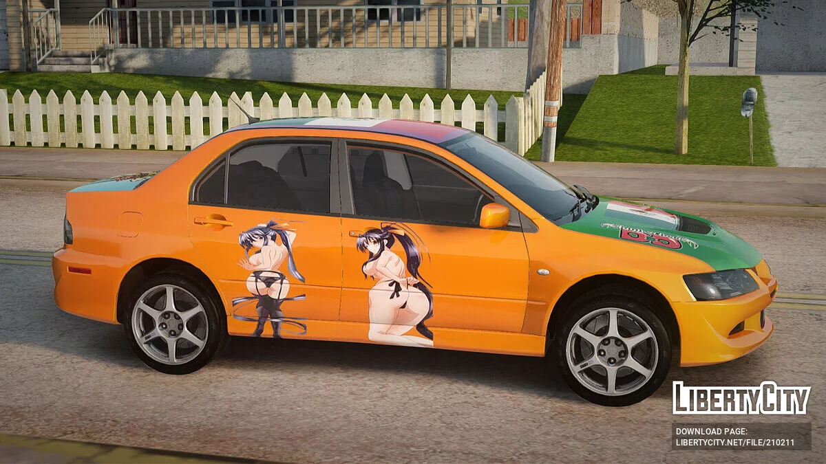 Mitsubishi Lancer Evo 8 High School DxD Itasha / GTA San Andreas