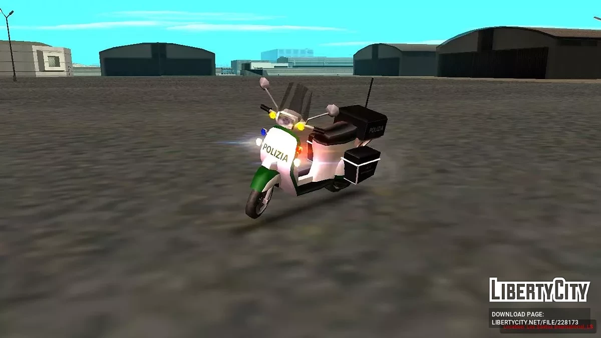 Copbike Faggio (Polisi Italia) (Gaya SA + IVF) / GTA San Andreas