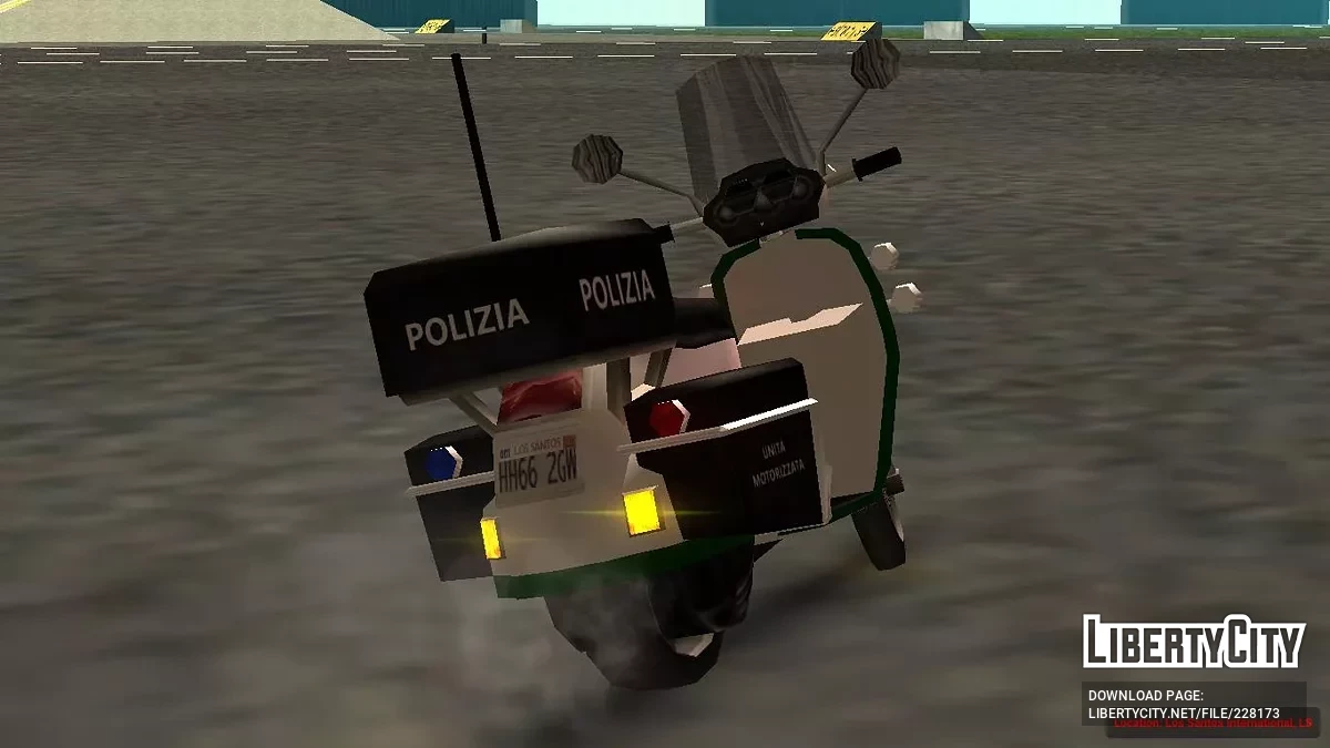 Copbike Faggio (Polisi Italia) (Gaya SA + IVF) / GTA San Andreas
