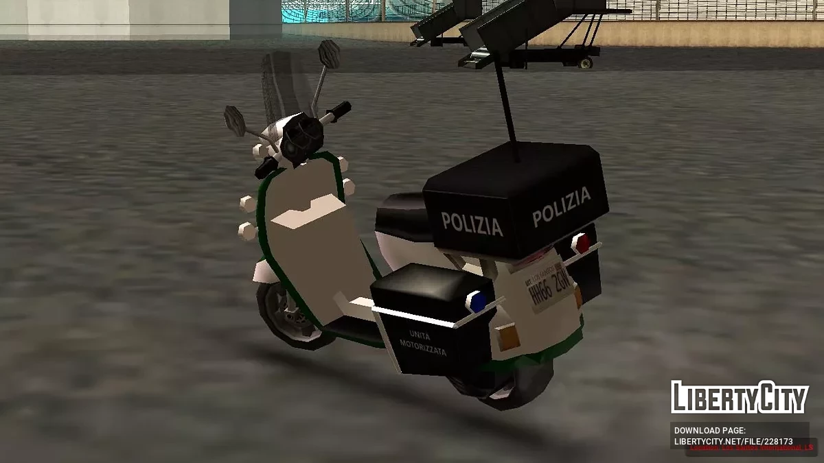 Copbike Faggio (Polisi Italia) (Gaya SA + IVF) / GTA San Andreas