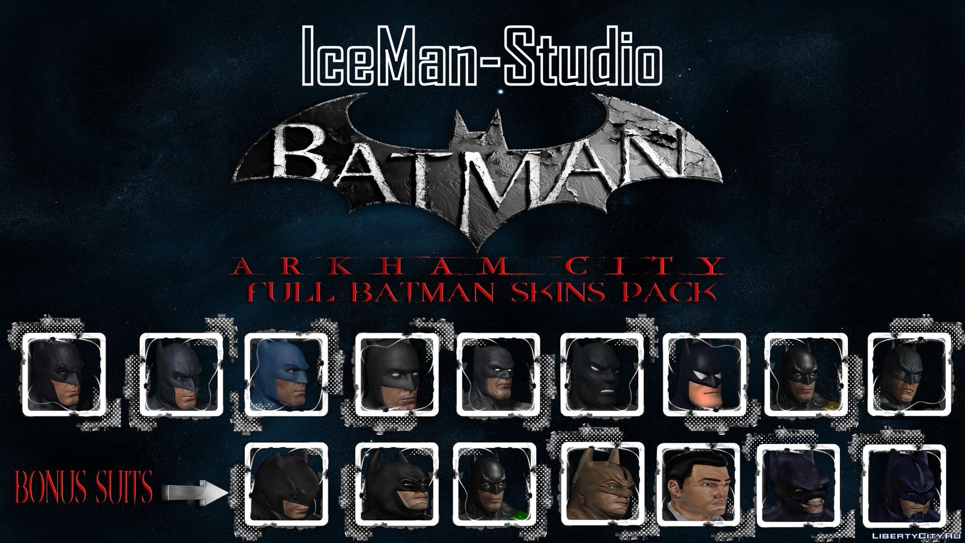 Download Batman AC Full Batman Skins Pack for GTA San Andreas
