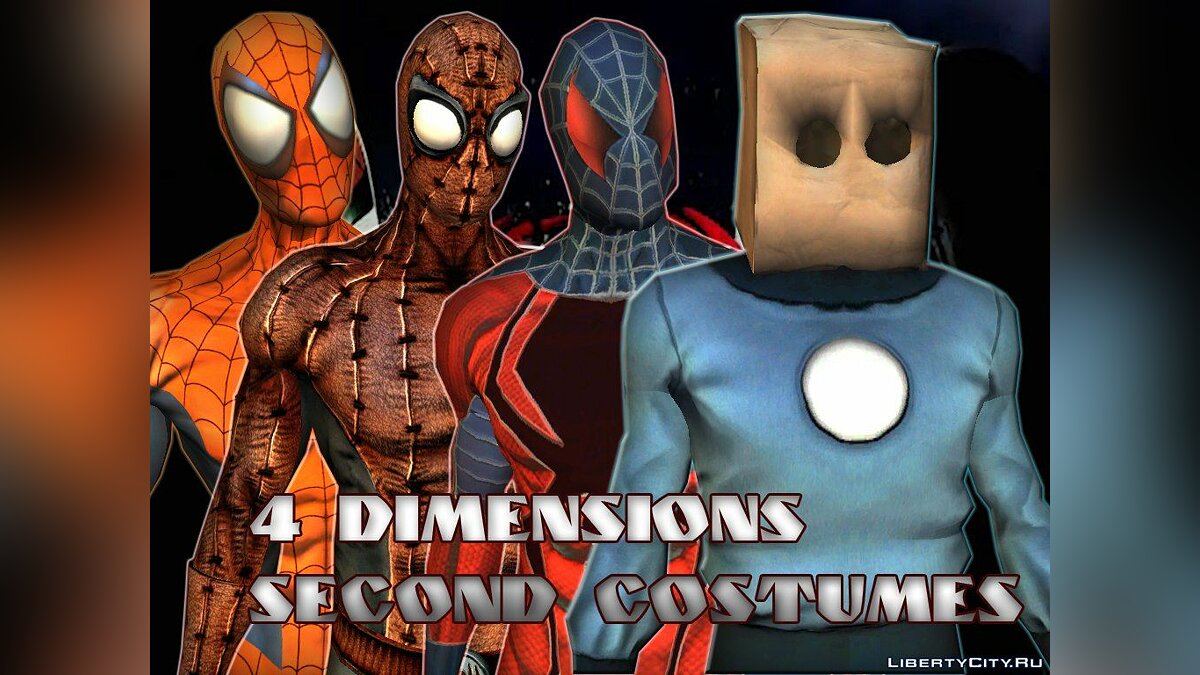 Скачать 4 Dimensions 2nd Costumes Для GTA San Andreas