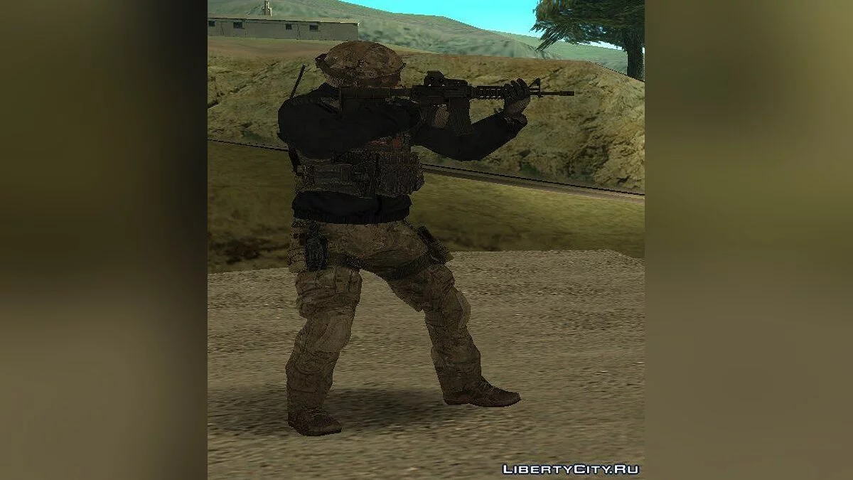 Delta Fighter in Winter Gear from MW3 / GTA San Andreas